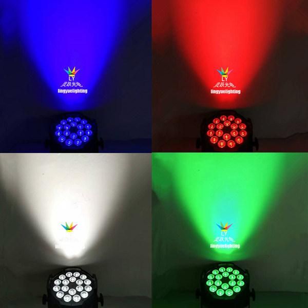 Stage Disco Light PAR 64 18X18W 6in1 RGBWA UV LED PAR