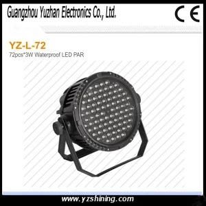 IP67 Stage 72pcsx3w RGBW Waterproof LED PAR Lighting