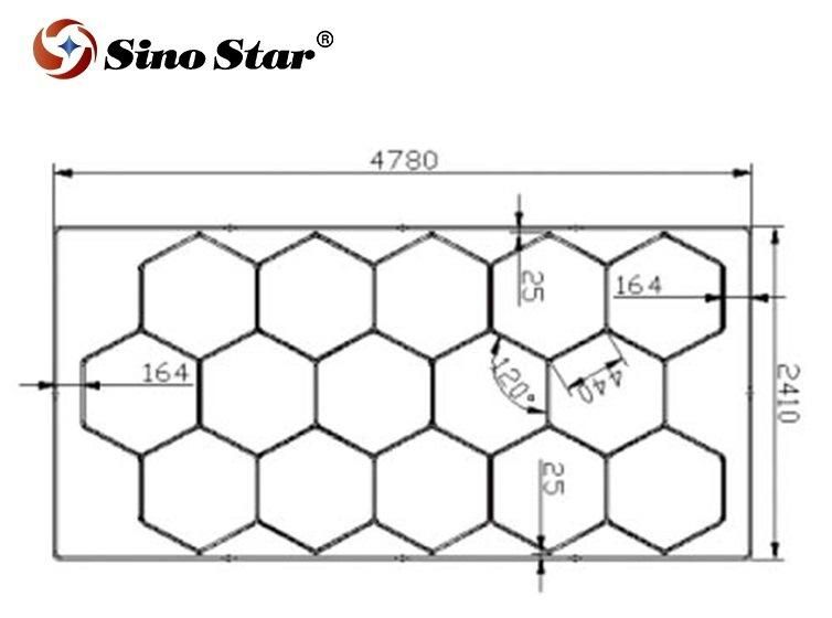 Standard Design Car Wash Hexagonal Light Ceiling Designed Light Car Workshop Equipment