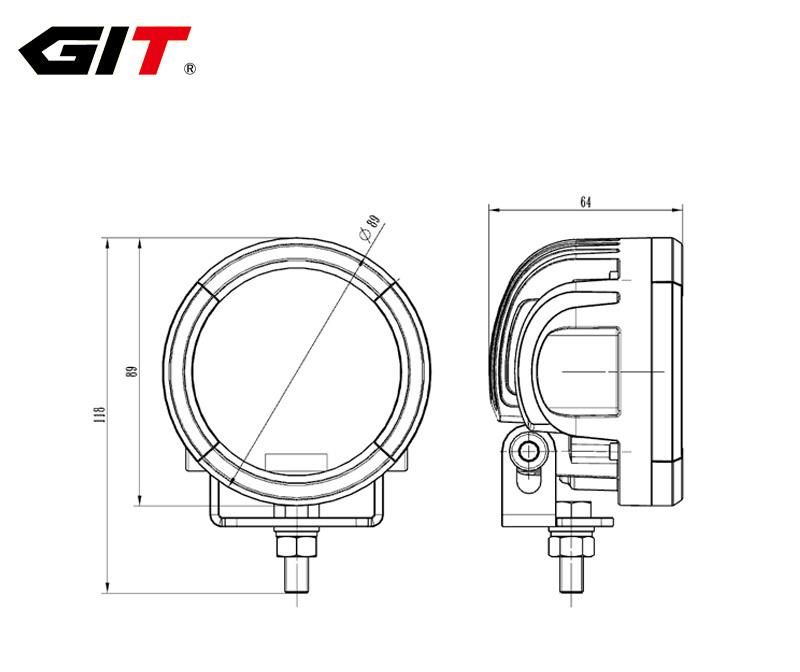 Hot Selling Osram 18W 4inch Spot Round LED Work Light for Offroad Automotive SUV