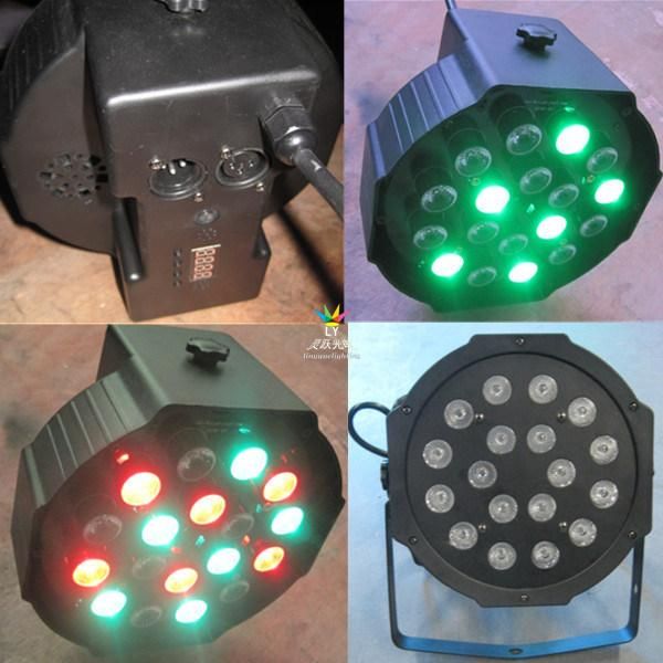 RGB Flat Small DJ Stage Lights LED PAR 18X1w