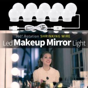 Bulb Hollywood Makeup Vanity Lights USB Wall Lamp 2/6/10/14PCS Dimmable Dressing LED Makeup Mirror Lights