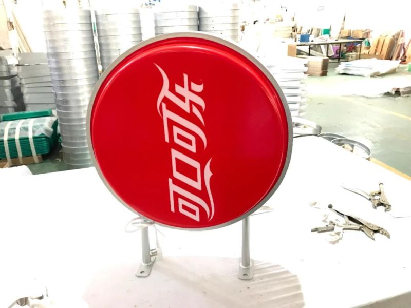 Popular Hanging Double-Sided Advertising Signs LED Luminous Round Light Box