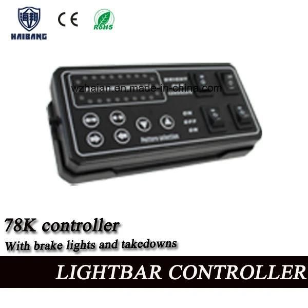 LED Warning Strobe Lightbar with White Takedowns and Alley Lights