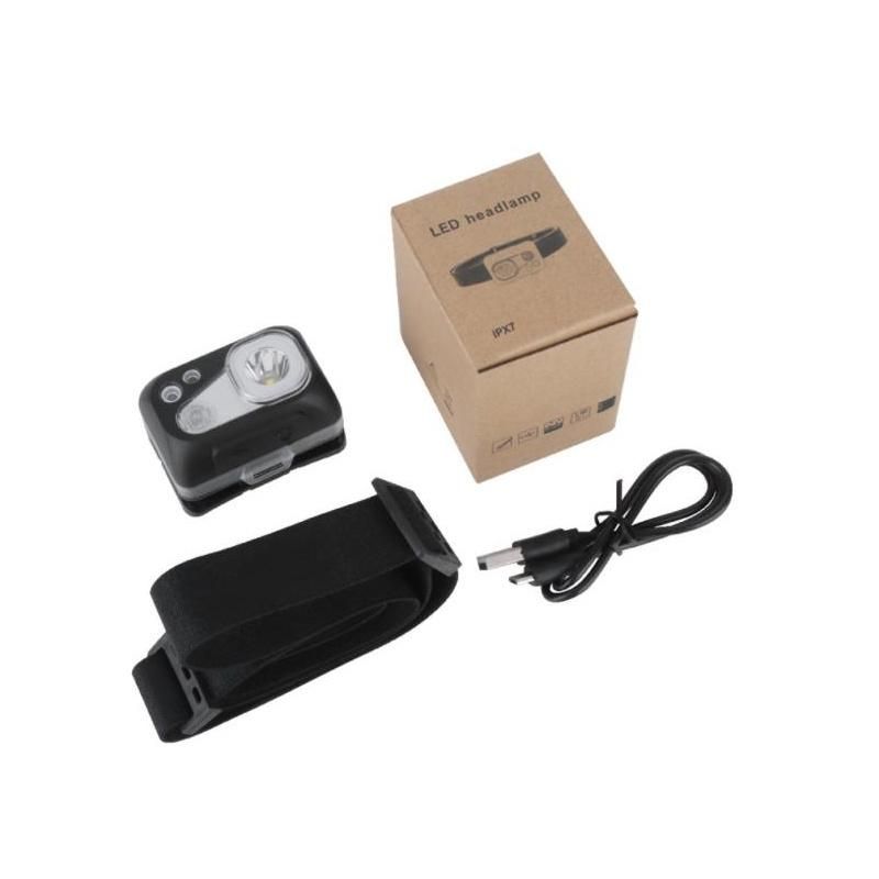USB Waterproof Bright COB Rechargeable Head Headlight Light Lamp LED Headlamp