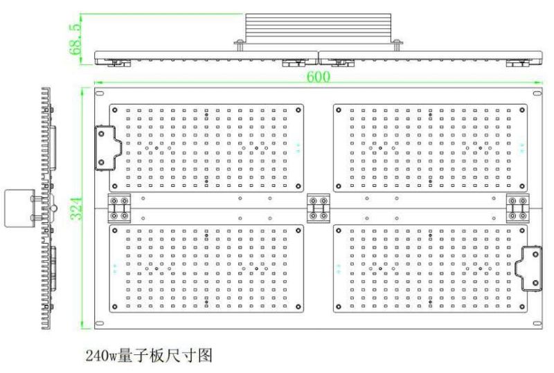Waterproof Full Spectrum LED Grow Light Panel 240W for Greenhouse with CE, RoHS