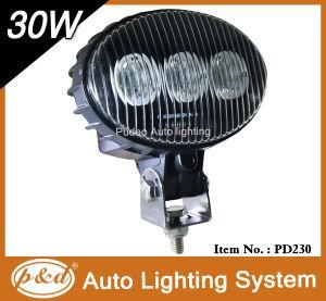 Oval Black 30W LED Working Light, Offroad LED Work Light for Truck