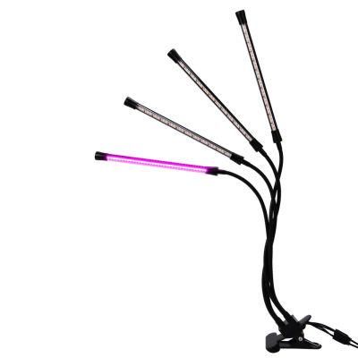360d Flexible LED Grow Light for Indoor Plant, 28W Desk Light for Family Grows, 4 Strip Heads