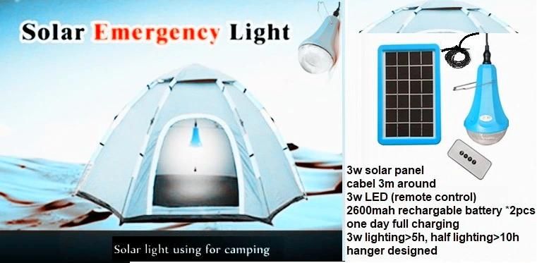 New Solar Power System Portable Home Outdoor Solar Lights Kits 4 Bulbs