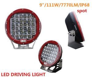 Red/Black Round 105W 9&quot; Super Bright IP68 Waterproof CREE LED Work Light