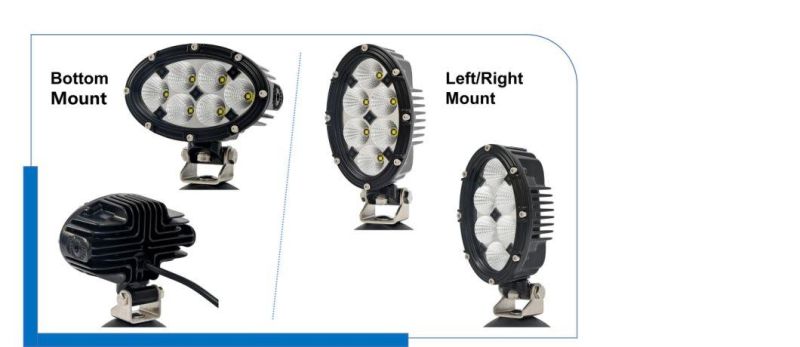 ECE R10 Oval 30W 5.5inch CREE LED Flood Work Light for Agriculture Tractor Forklift Foresty Machinery Heavy Duty (GT16215)