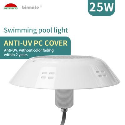 12V 25W Recessed ABS Vinyl and Concrete Underwater Color Changing LED Pool Lights