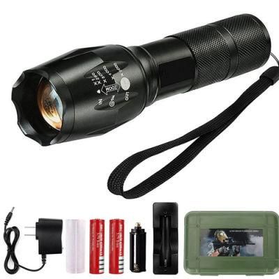 Rechargeable CREE T6 L2 LED Mini Aluminium Zoomable Flashlight Set+Battery+Charger+Holder