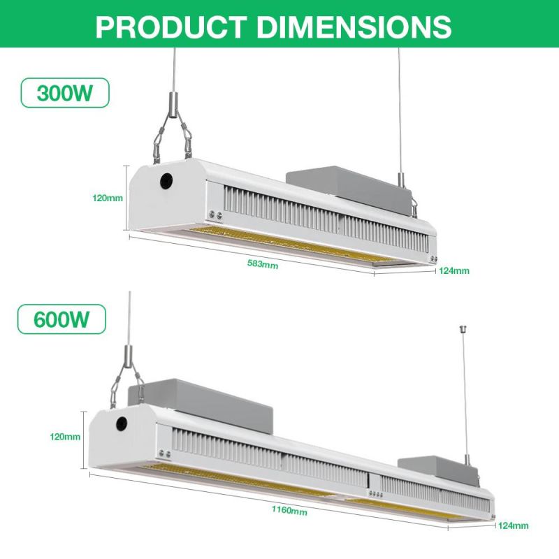 Samsung Lm301h Lm301b Lm351h Dimmable Full Spectrum Hydroponic 600W Greenhouse LED Grow Light for Growing Tomato and Cucumber