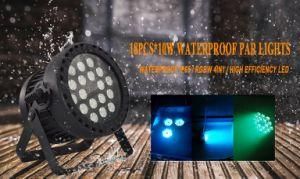 18PCS *10W RGBW IP65 Waterproof DMX LED PAR Can Lighting