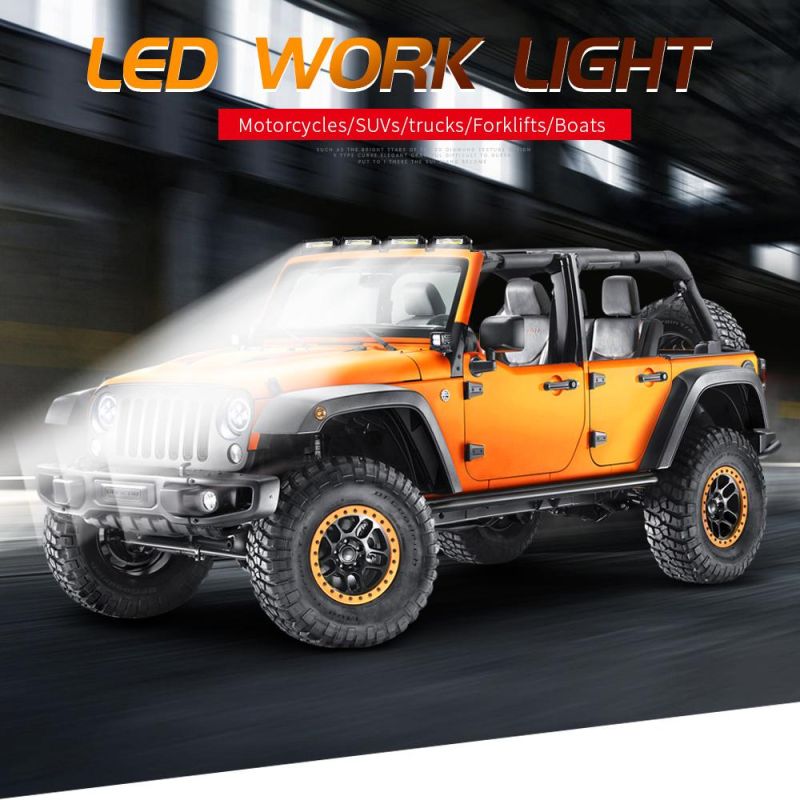 Dxz COB LED Lights Offroad LED Work Bulb 9W LED Flood Beam Lamp Car 4X4 Tractors Trucks LED Light Bar