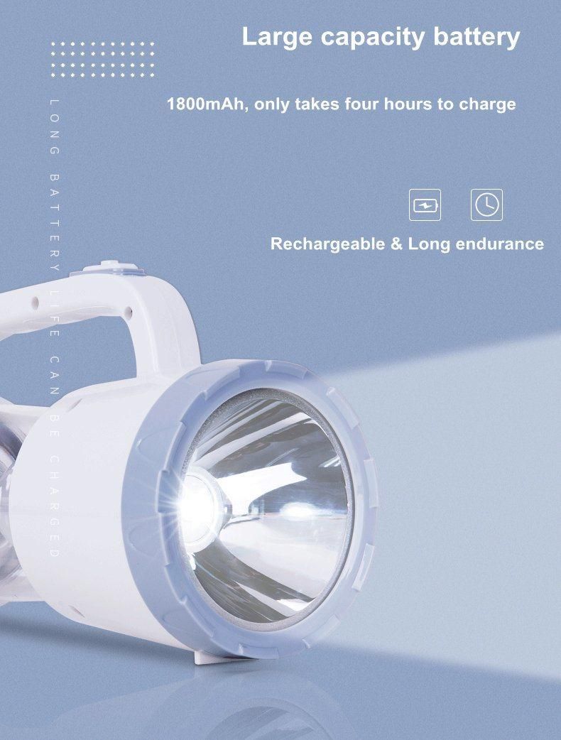 High-Light LED Searchable Charging Lamp Long-Range Outdoor Household Portable Searchlight