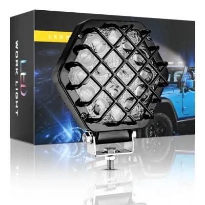 Dxz 5inch 16LED Work Light Ultra Bright Mesh Lamp for Vehicle/Motorcycle/Truck/Car/ATV