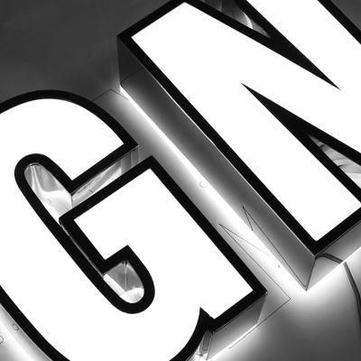 Front Lit LED Illuminated 3D Emboss Channel Letter Sign