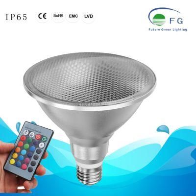 Waterproof RGB Alu+Glass LED Garden Light Lamp PAR38 18W E26/E27