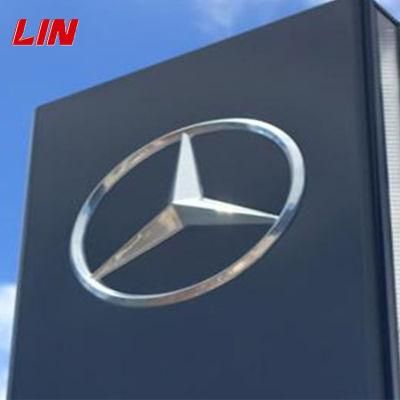 Outdoor Advertising Sign LED Illuminated Car Brand Logo for Benz