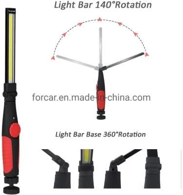 Hot Sale Rechargeable Inspection Working Lamp Newest Rotatable COB Slim Work Spotlight with Rotary Switch &amp; Swivel Magnetic Base LED Work Light