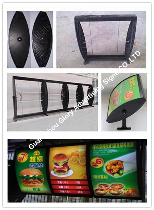 High Quality Menu Poster Single Side LED Menu Light Box