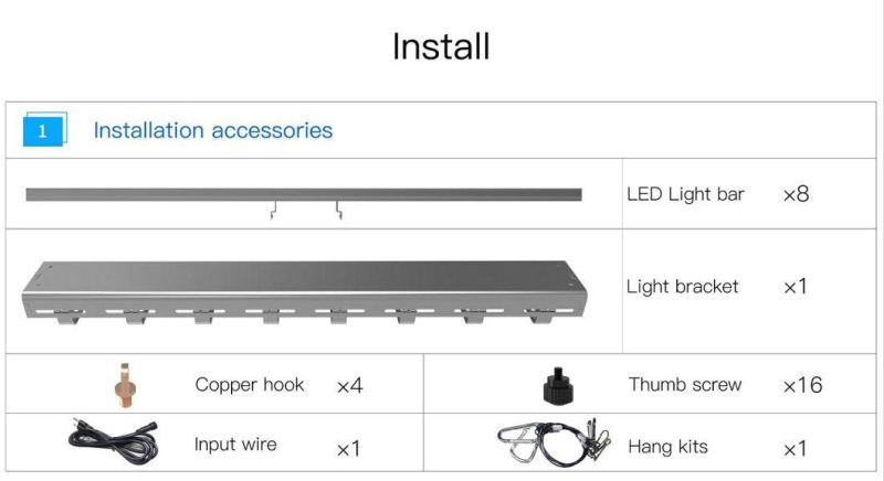 Full Spectrum 640W Adjustable Multi Bar LED Grow Light for Plant Growing Factory