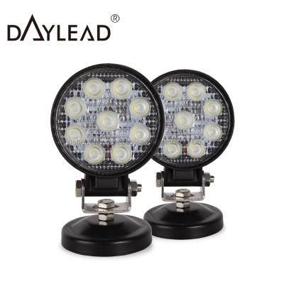 Best Price Car Flood Mini Size 3 Inch Round Flashing Offroad Trucks Waterproof 27W LED Car Work Light