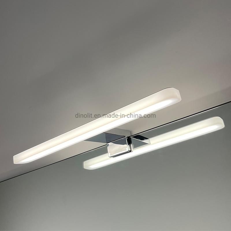 Simple Acrylic Design 300/400/500mm Waterproof Chrome 5W/7W LED Bathroom Front Mirror Lighting for Mirror Furniture with IP44 110-240V AC