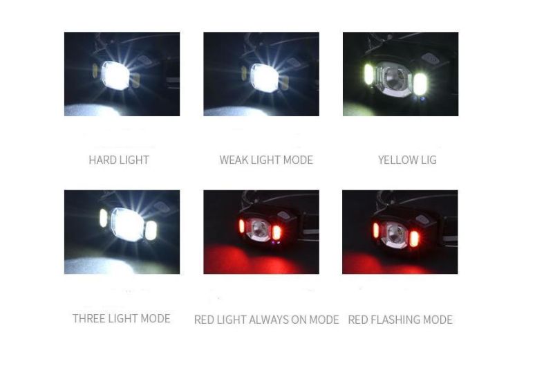 Outdoor Plastic Mini Headlight Waterproof Rechargeable LED Headlamp