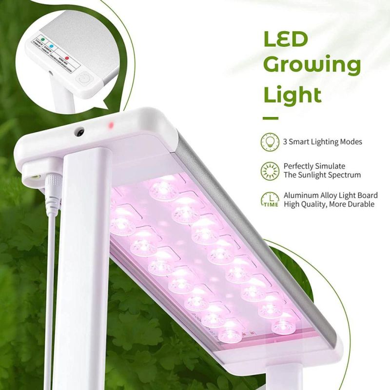 Smart Tabletop Hydroponics System Herb Vegetable Indoor Garden Planter Integrated LED PAR Lights LED Grow Light Full Spectrum