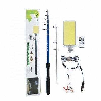 Super Bright Portable LED Light Fishing Rod Outdoor Camping Light with COB Board Working Light