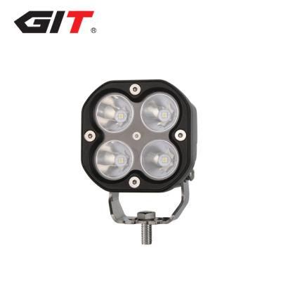 High Efficiency 40W 3inch Square CREE Spot/Flood LED Auto Light for Offroad Truck Marine Mining