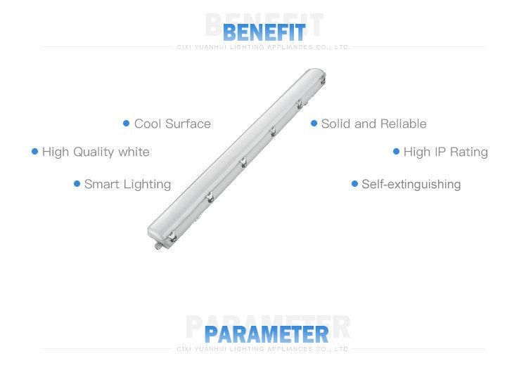 Model Lmf, IP65 15W-65W 0.6m 1.2m 1.5m LED Tri-Proof Light