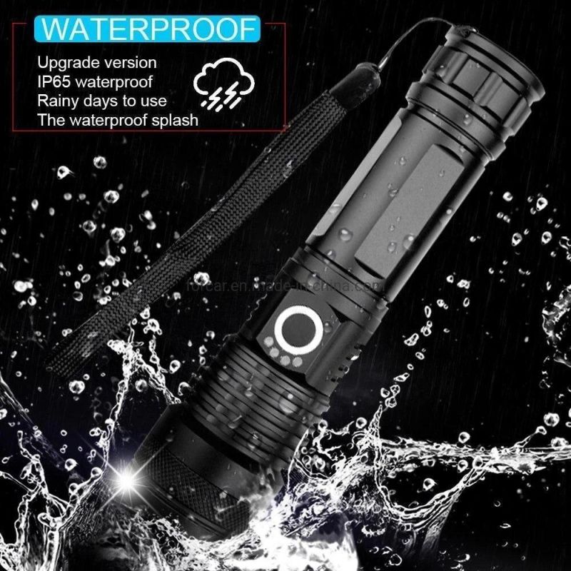 Wholesale High Lumen Portable LED Torch Light 5 Modes Zoomable Torch Lamp Water Resistant Handheld Flashlights for Camping Outdoor Aluminum Alloy LED Flashlight