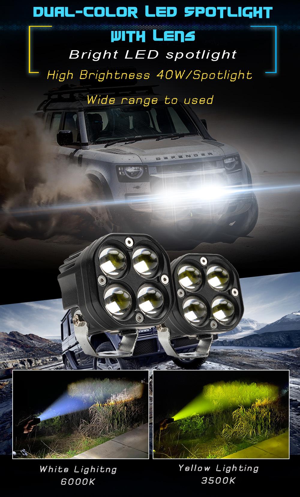 3inch LED Work Light Spotlight for Tractor off Road 4WD Truck SUV Driving Lamp