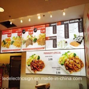 Restaurant Equipment for Menu Board Acrylic Light Box