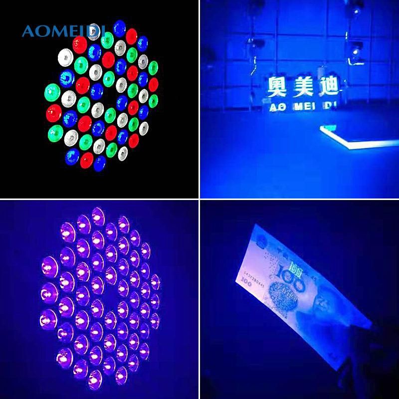 Cheap 54PCS 3W UV Color LED PAR Can Stage Wash Light