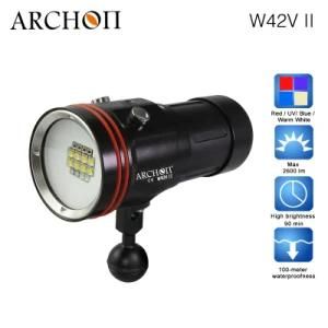 Archon Diving Video Light W42VII, Scuba Diving Torch, 6000lumens, LED Flashlight, 100m, 4*18650 Battery