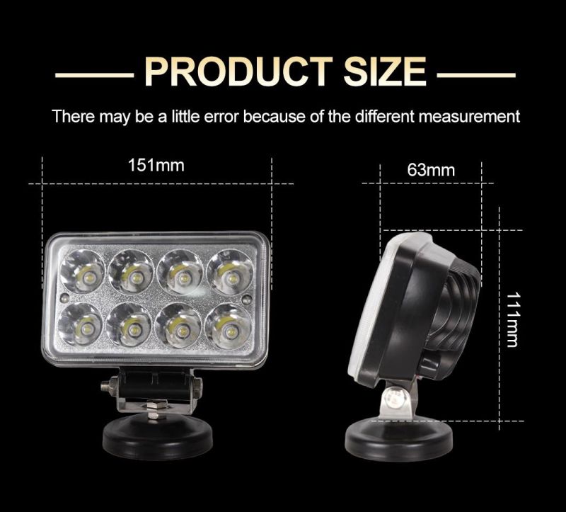 Truck Tractor 24W Flash 10-30V LED Work Lamp High Power High Brightness Flood LED Work Light