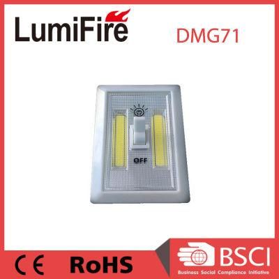 200lumen Battery Operated COB LED Cordless Night Switch Light