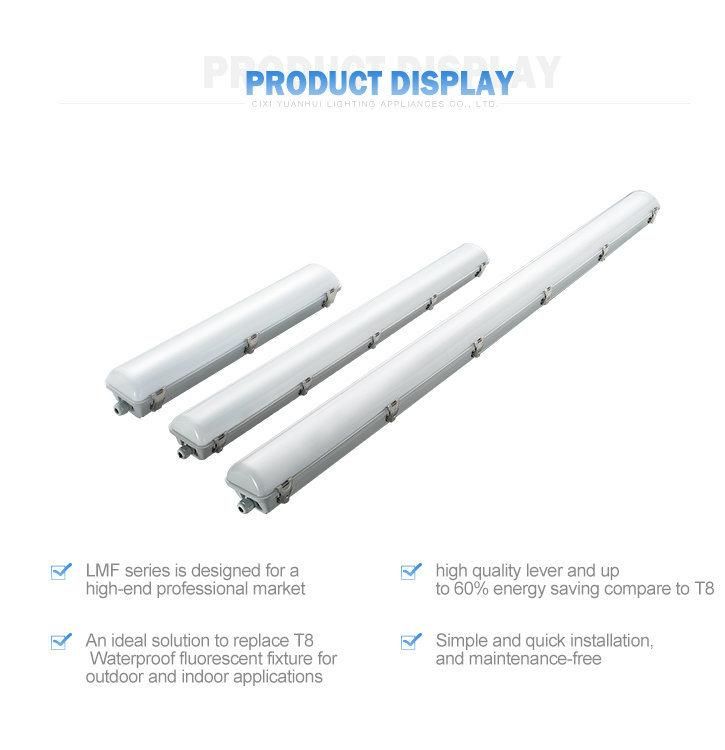 Model Lmf, IP65 15W-65W 0.6m 1.2m 1.5m LED Tri-Proof Light