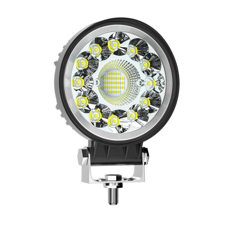 Dxz Round 4inch 33LED 25mm 3030 Chips Spot Lighting Offroad Tractor Rechargeable LED Work Light with DRL for Car /Offroad/Truck