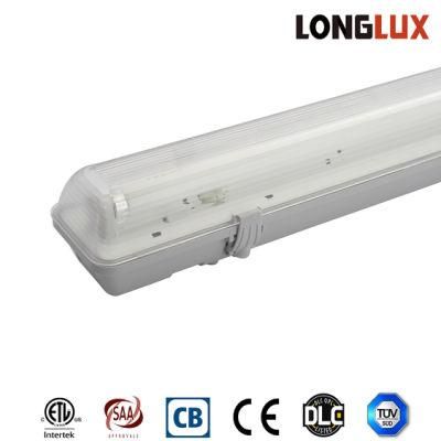 Workshop IP65 LED Non Corrosive PC Diffuser Tri-Proof Florescent Fittings