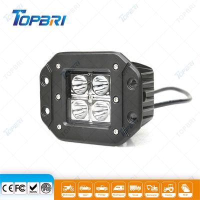 Square 12W Auto Offroad LED Work Light for Truck