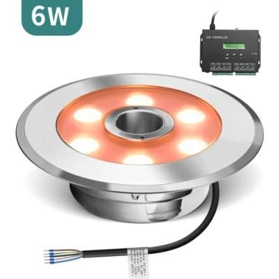 Manufacturers SS316L IP68 Waterproof 6W RGB LED Underwater Fountain Pool Light