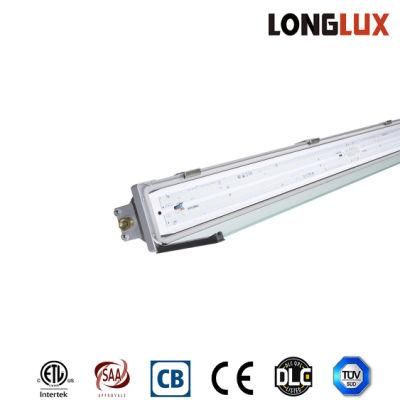 2X58W Aluminum LED Linear Lighting Vapor Tight Fixture