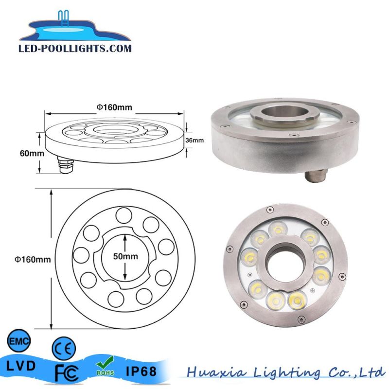 IP68 24V RGB LED Underwater Swimming Pool Fountain Light