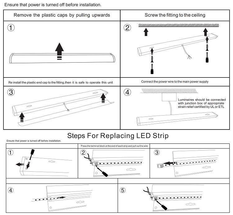 Modern Kitchen Fixture Linear Wall Light Under Cabinet Lighting